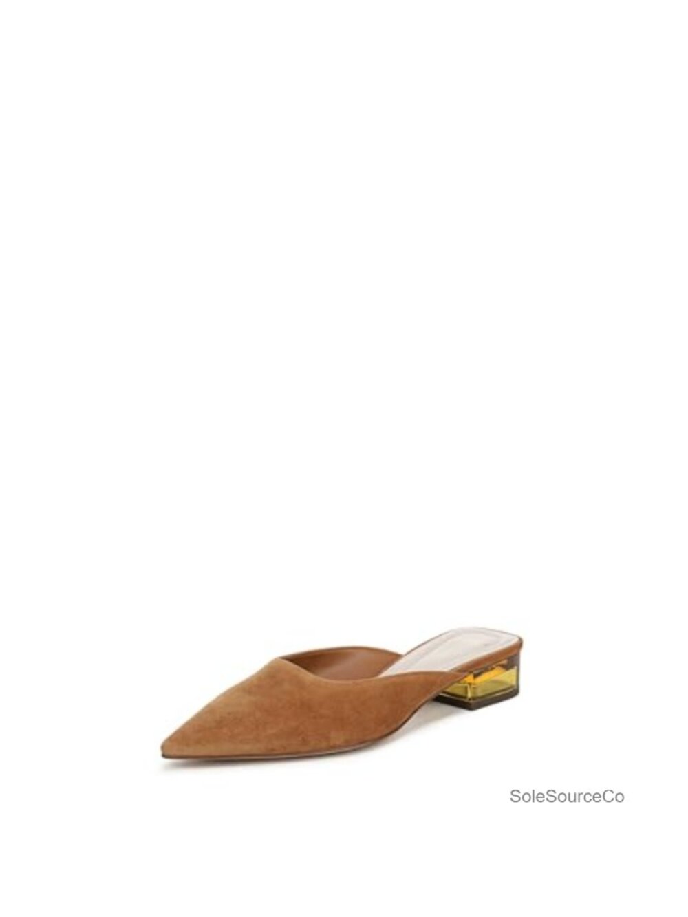 Franco Sarto Bennet Mule Suede Leather Block Heel Slip-On Dress Shoe